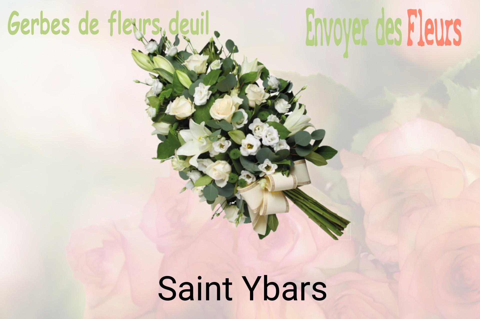 Gerbe de fleurs de deuil livrée à Saint-Ybars